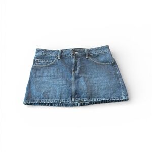 Hollister Dark wash Blue Mini Low rise Denim Skirt